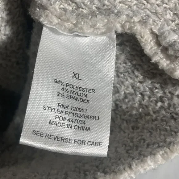 PINK REPUBLIC beige gray skulls long sleeve cropped pullover sweater XL - Picture 8 of 8